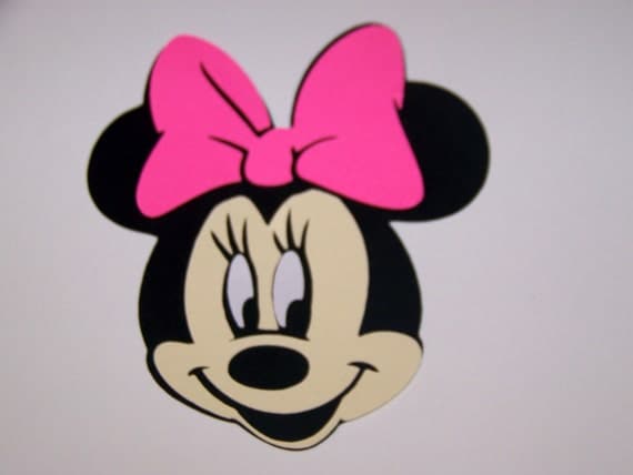 10 Minnie Mouse face 4 inch die cuts