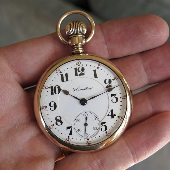 1920 17 Jewel Hamilton 972 Lever Set Pocket Watch