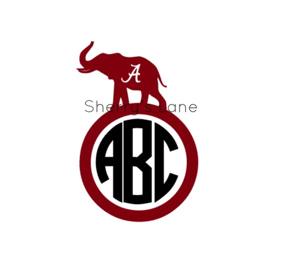 Download Alabama Monogram Car Decal