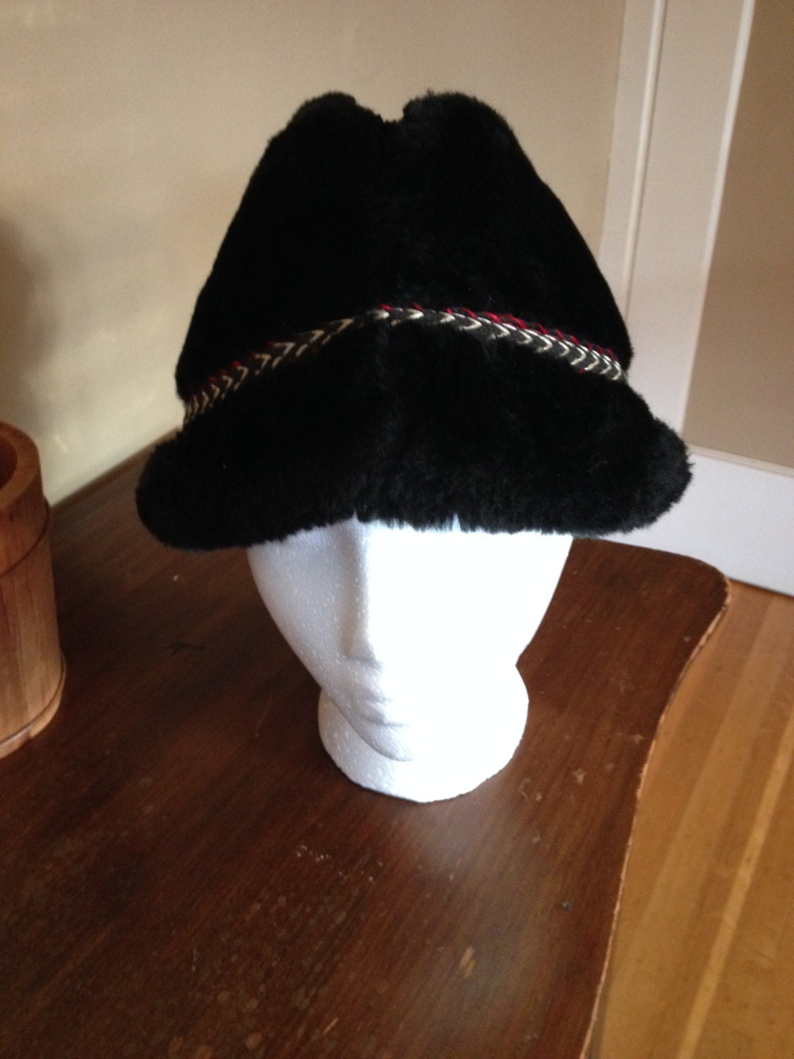 Vintage MidCentury Mens Large Faux Fur Winter Hat German