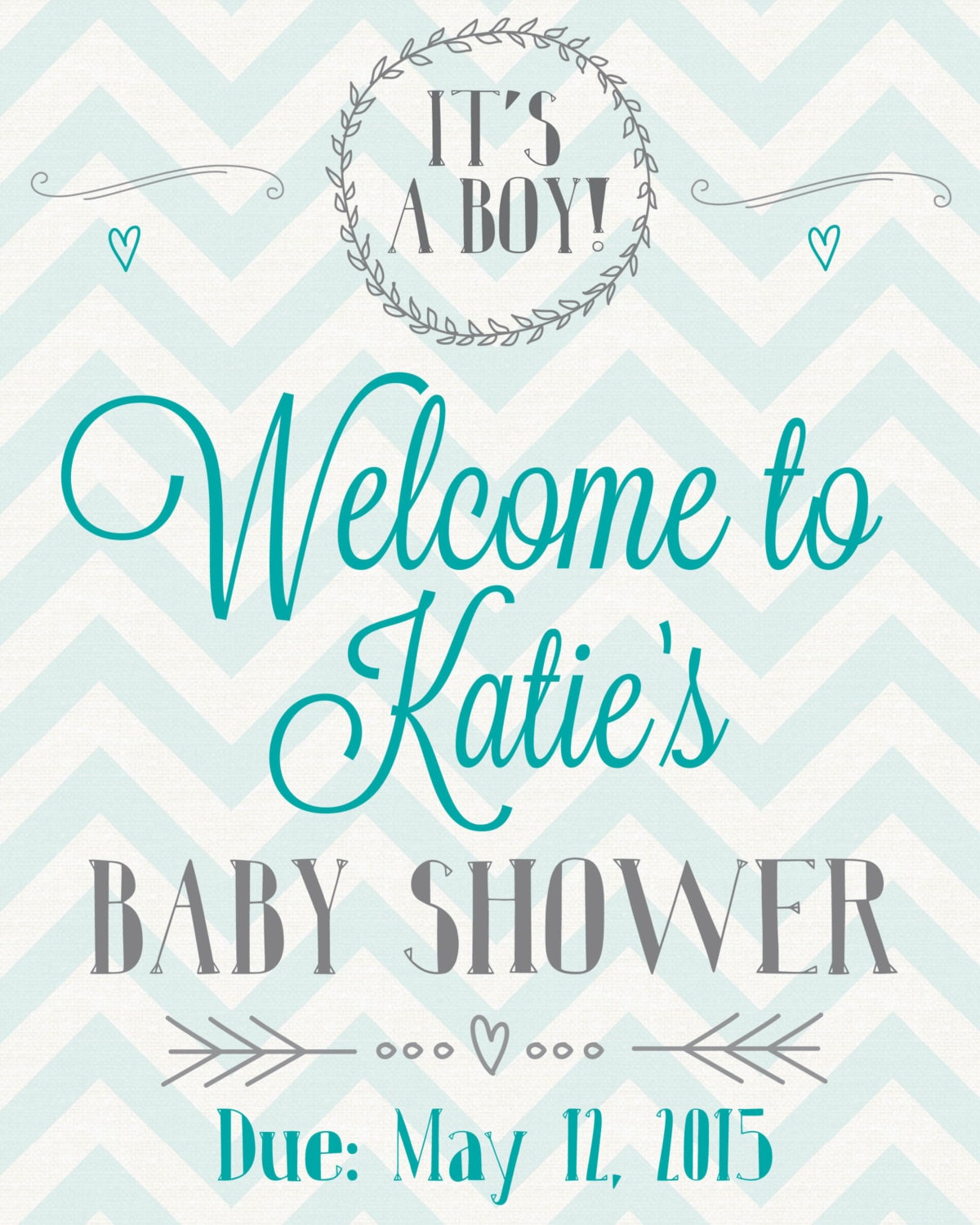 Welcome Baby Shower sign pdf printable