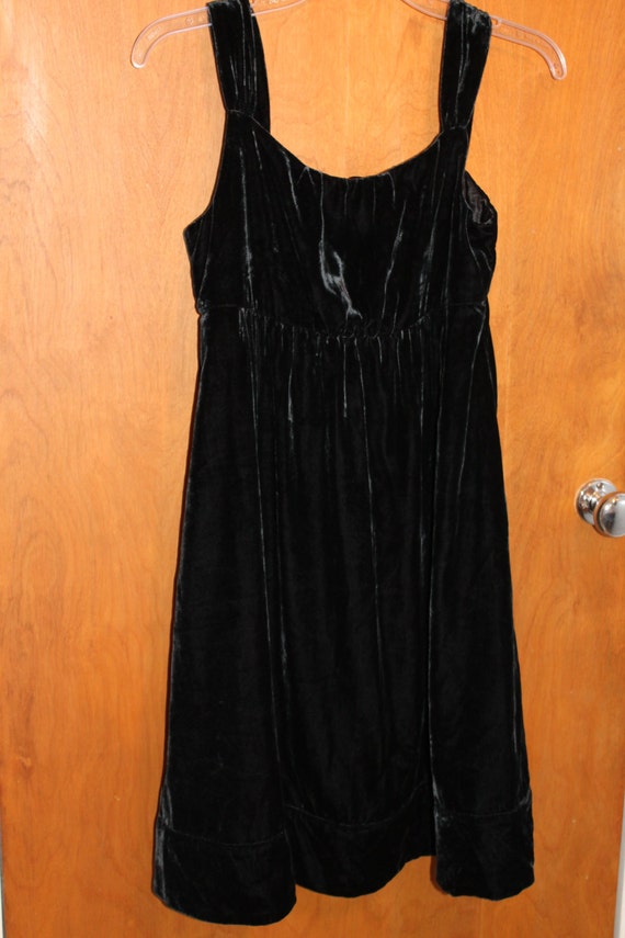 Black velvet jumper dress by ShopSilverSprings on Etsy