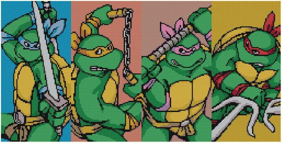 Teenage Mutant Ninja Turtles Cross Stitch Pattern-Donatello