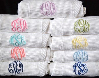 Personalized Bridesmaids Gifts Bridesmaid Gift Monogram Robe Bridesmaid Robe Monogram Waffle Robe Kimono Robe Personalized Bridesmaids Gift