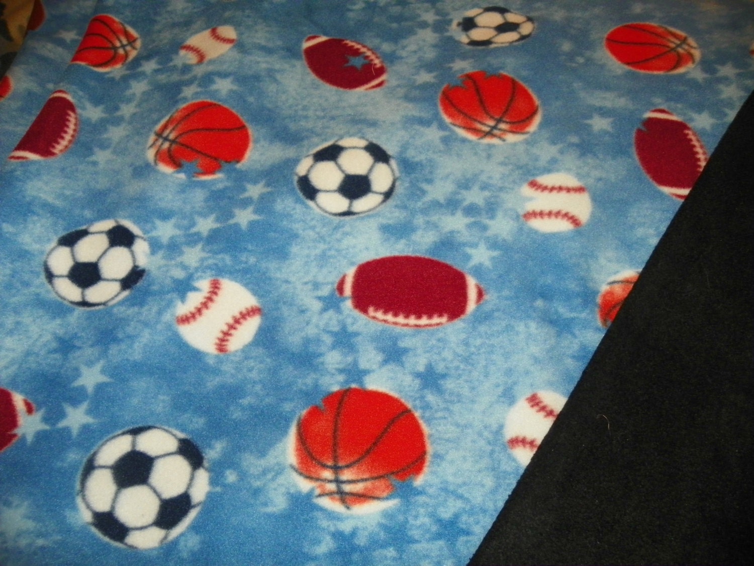 Sports Fleece Blanket for a Boy Choose from blue or Black