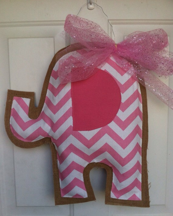 Items similar to Baby girl elephant hospital door hanger on Etsy