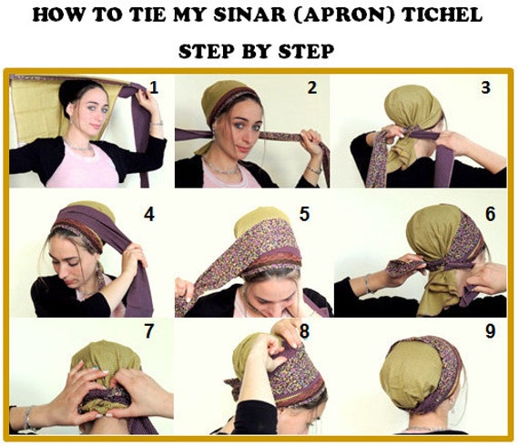 How To Tie My SINAR TICHELShaped Purple And Mustard