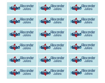 100ct Dishwasher Safe Airplane - Baby Bottle Labels, Daycare Labels - Waterproof Kids Name Label, School Supplies Labels