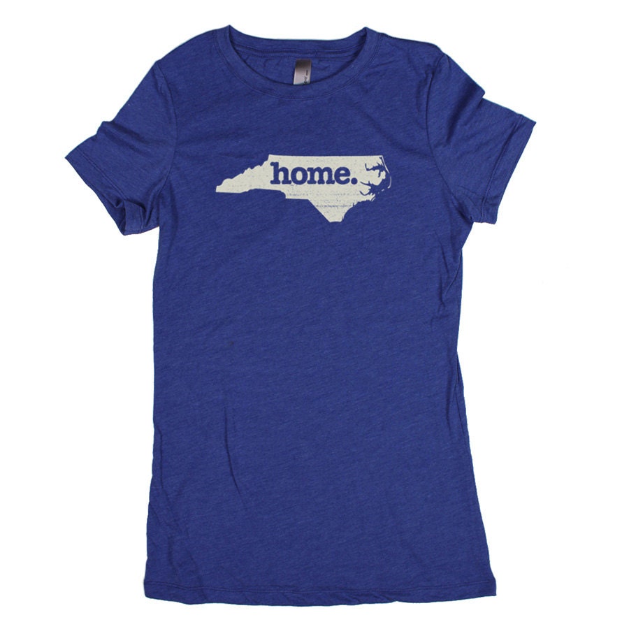 North Carolina Home. tshirt Womens Red Green Royal Pink