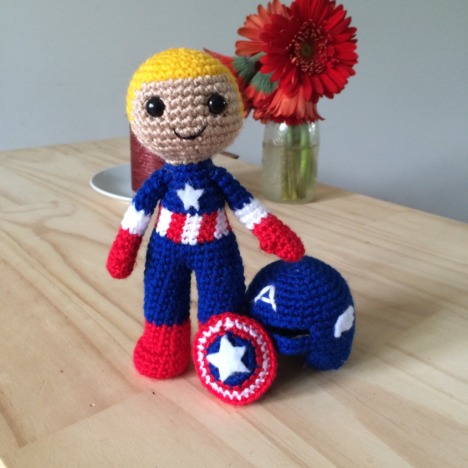 Captain America Amigurumi Crochet Doll Pattern