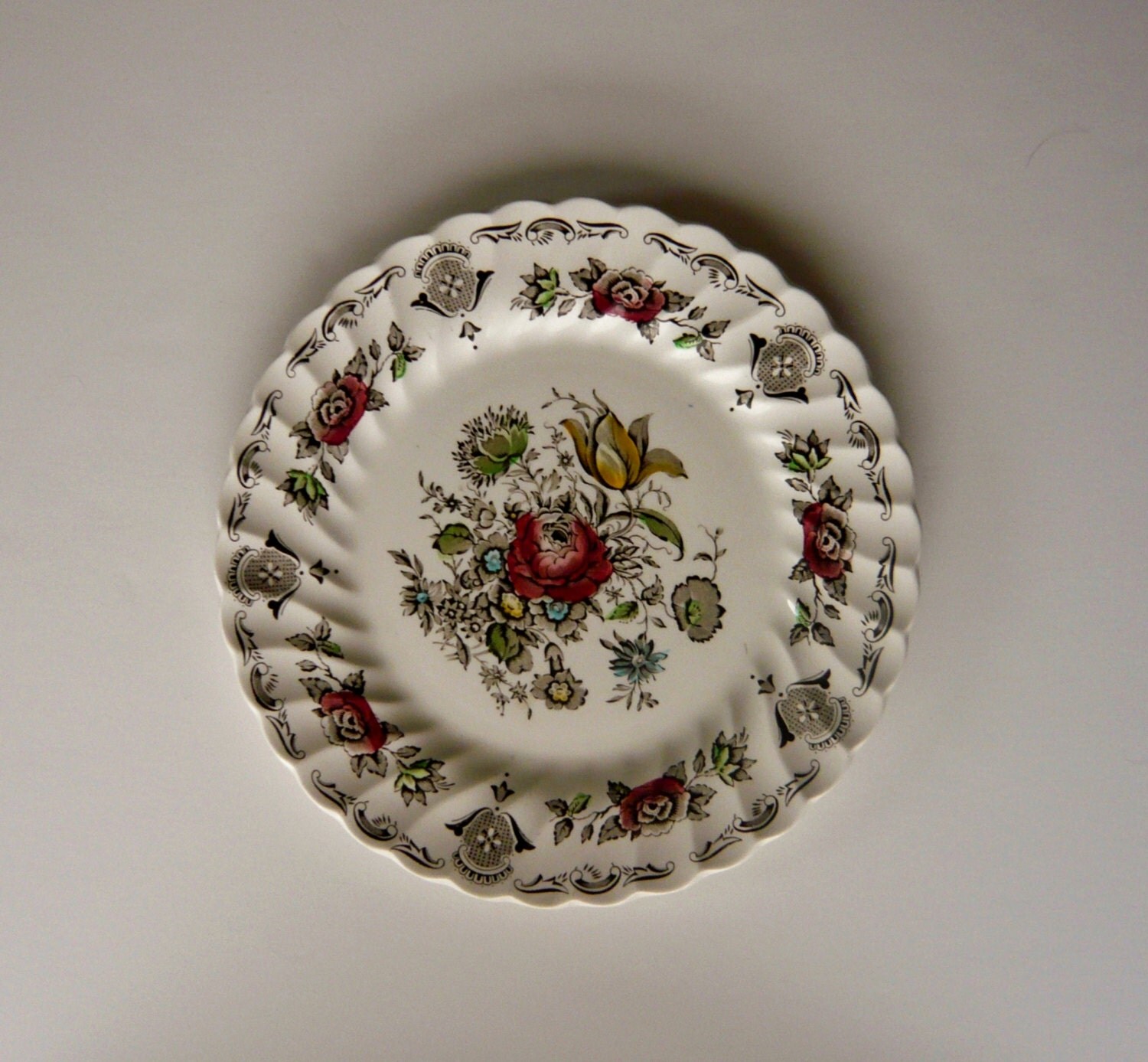 Myott Staffordshire 'Bouquet' Pattern Dinner by ManyAMoonsVintage