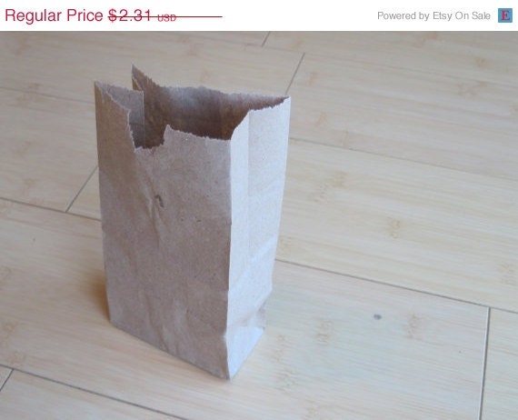 15% off - 25 SMALL Brown Kraft Paper Bags Il_570xn