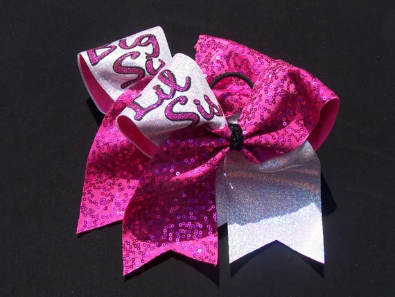 Items similar to Big Sis Lil Sis Cheer Bow Set on Etsy