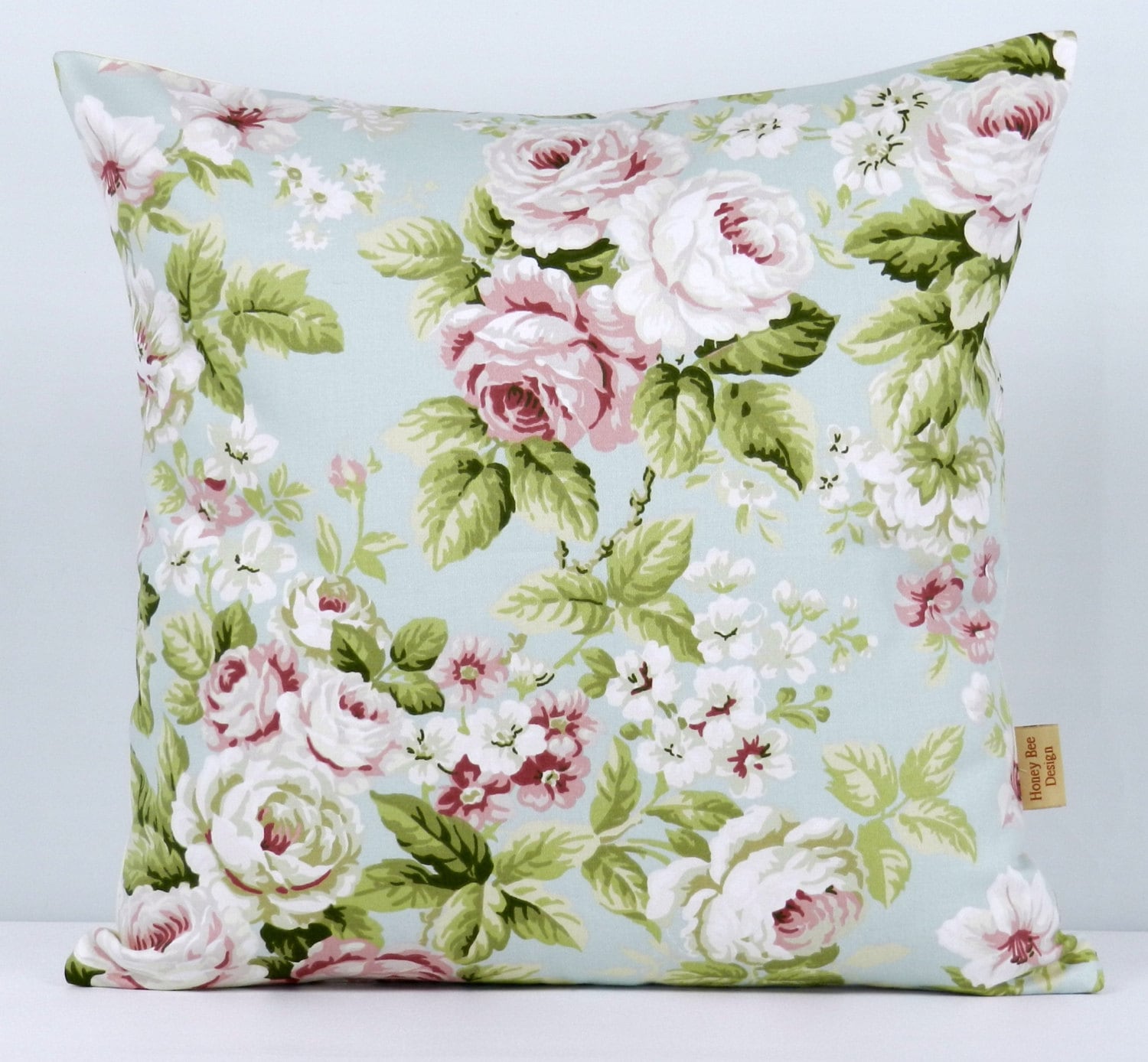 16x16 pillow Decorative throw cover Floral by honeybeedesign20