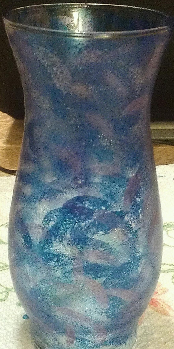 Sponge painted vase