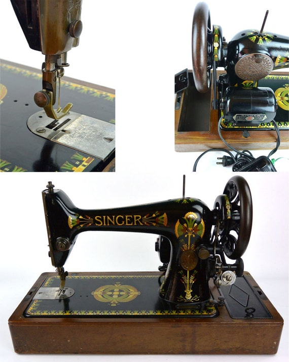 Antique Singer Sewing Machine 1909 LOTUS 661 / Instruction