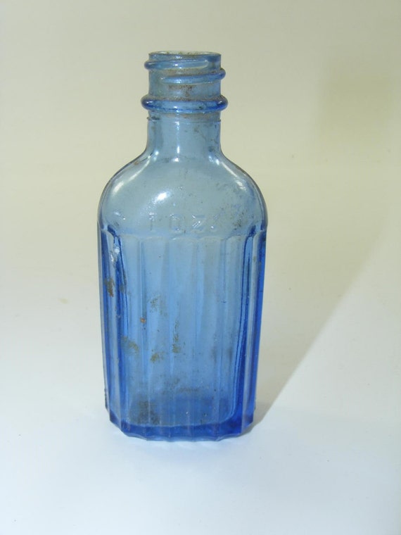 Items similar to Vintage Hazel Atlas Cobalt Blue Poison or Medicine ...