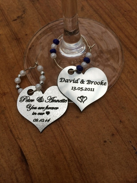 Wedding Wine Charms personalised birthday by WineCharmsAustralia