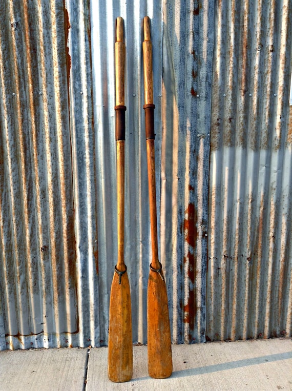 Vintage Oars Paddles Rustic Wall Art Decor Nautical Beach Sea