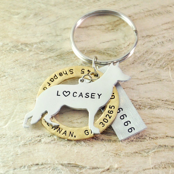 German Shepherd dog tag personalized dog tag 3 piece Pet tag