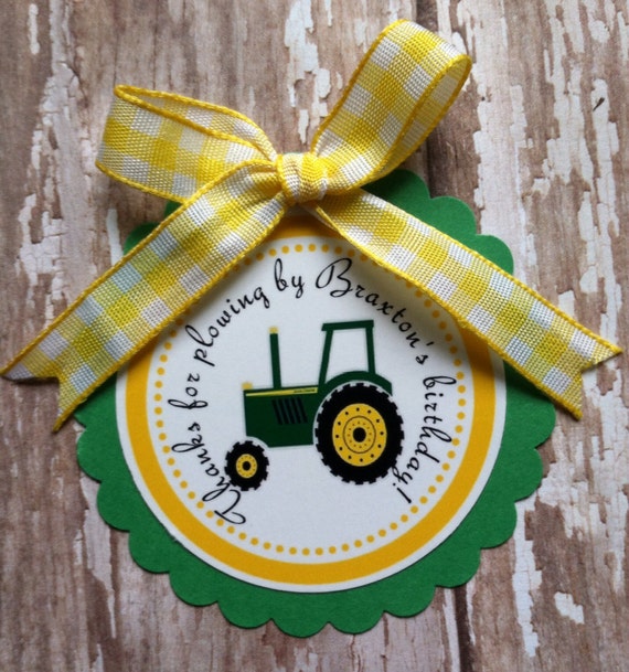John Deere Birthday Favor Tags john deere by MerryMakersPapier