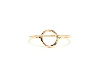 Gold Filled Ring, Gold Ring, Gold Karma Ring, Karma Ring,Hammered Ring,Hammered Circle Ring,Gold Circle Ring,Circle Ring, Gold Filled Circle