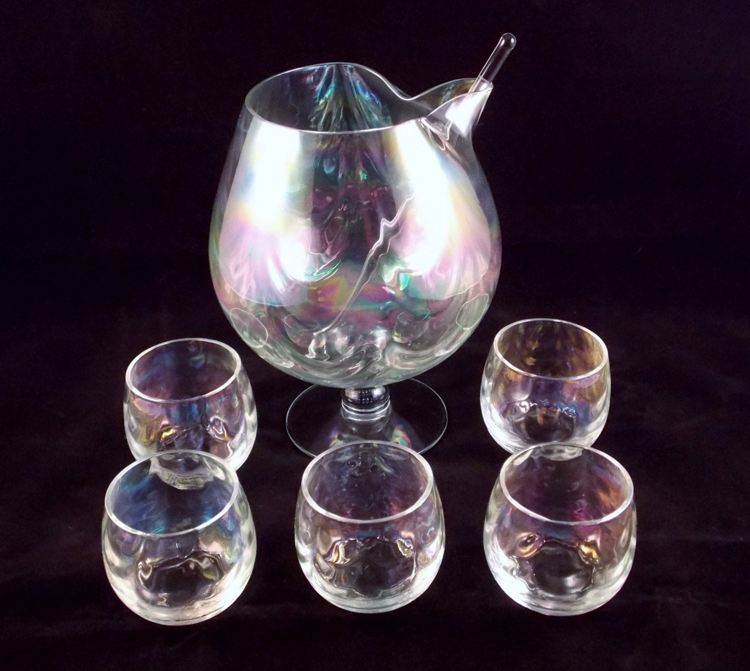 Vintage West Virginia Glass Brandy Snifter Set by StoneCreekResale