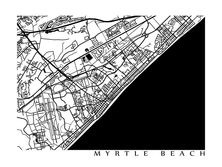 Myrtle Beach Map Print