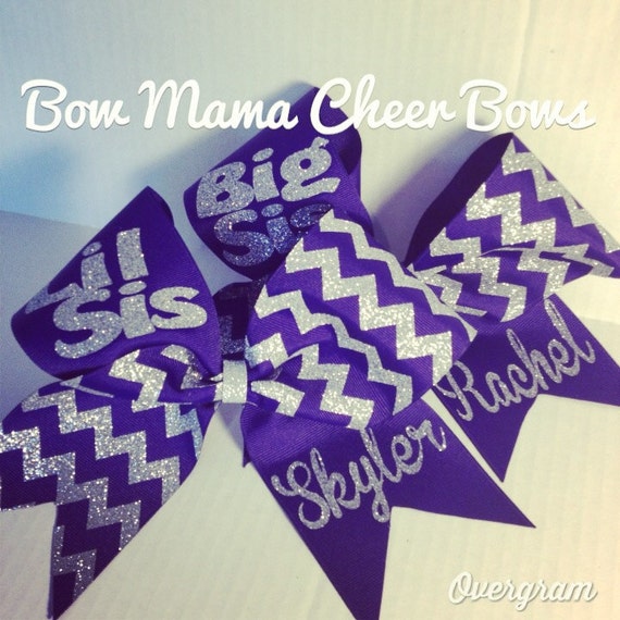 Big Sis Lil Sis Cheer Bow Set by BowMamaCheerBows on Etsy