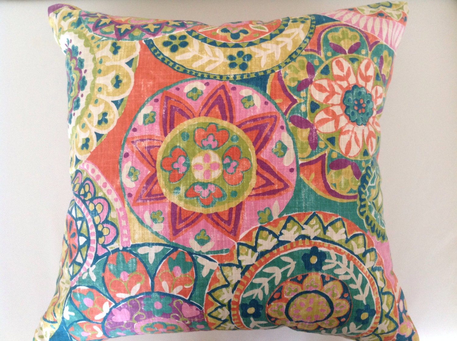 Bright Colourful Cushions Pink Cushion Cover by MyBeachsideStyle