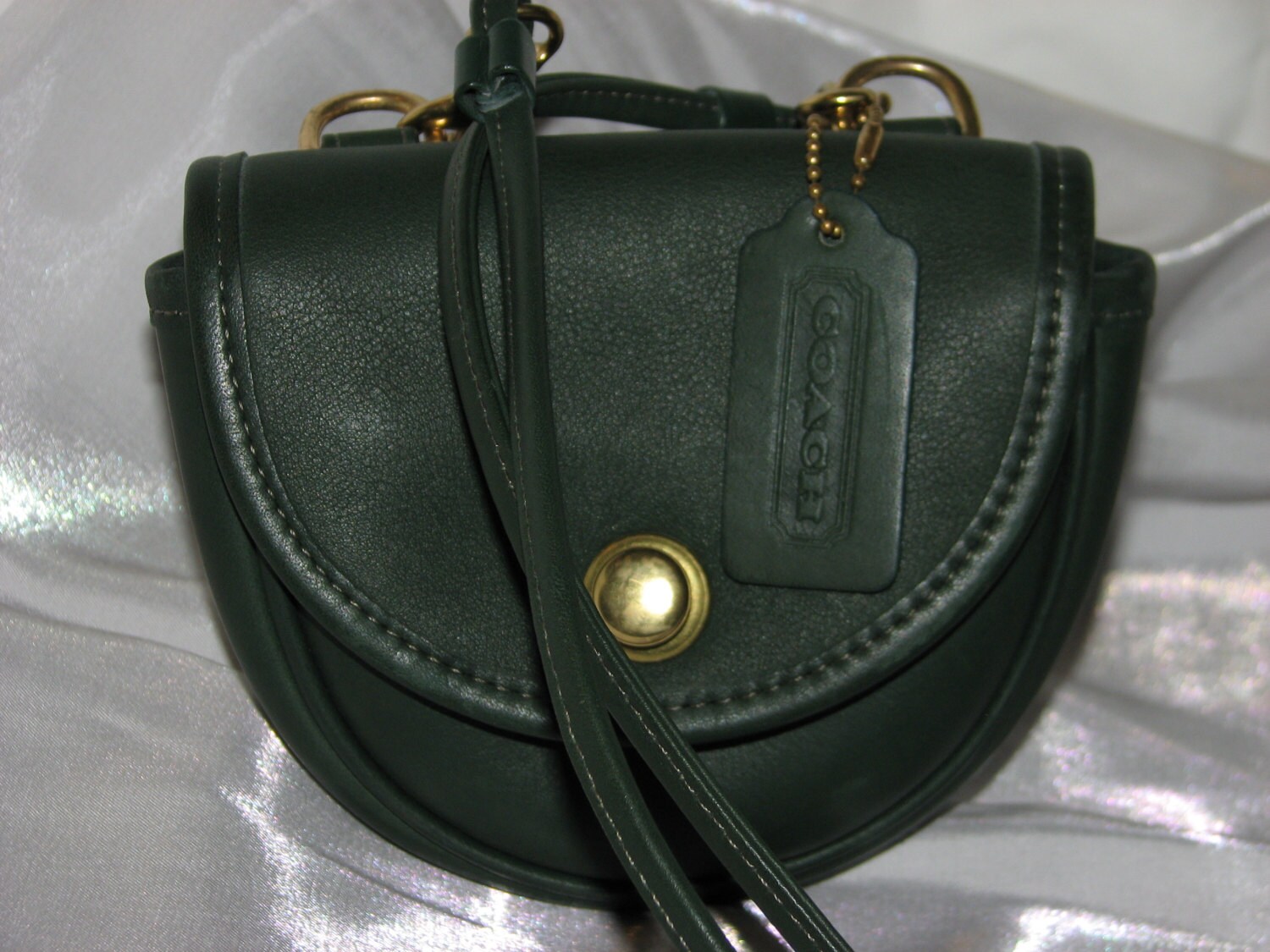 Vintage COACH belt purse crossbody bag purse dark green