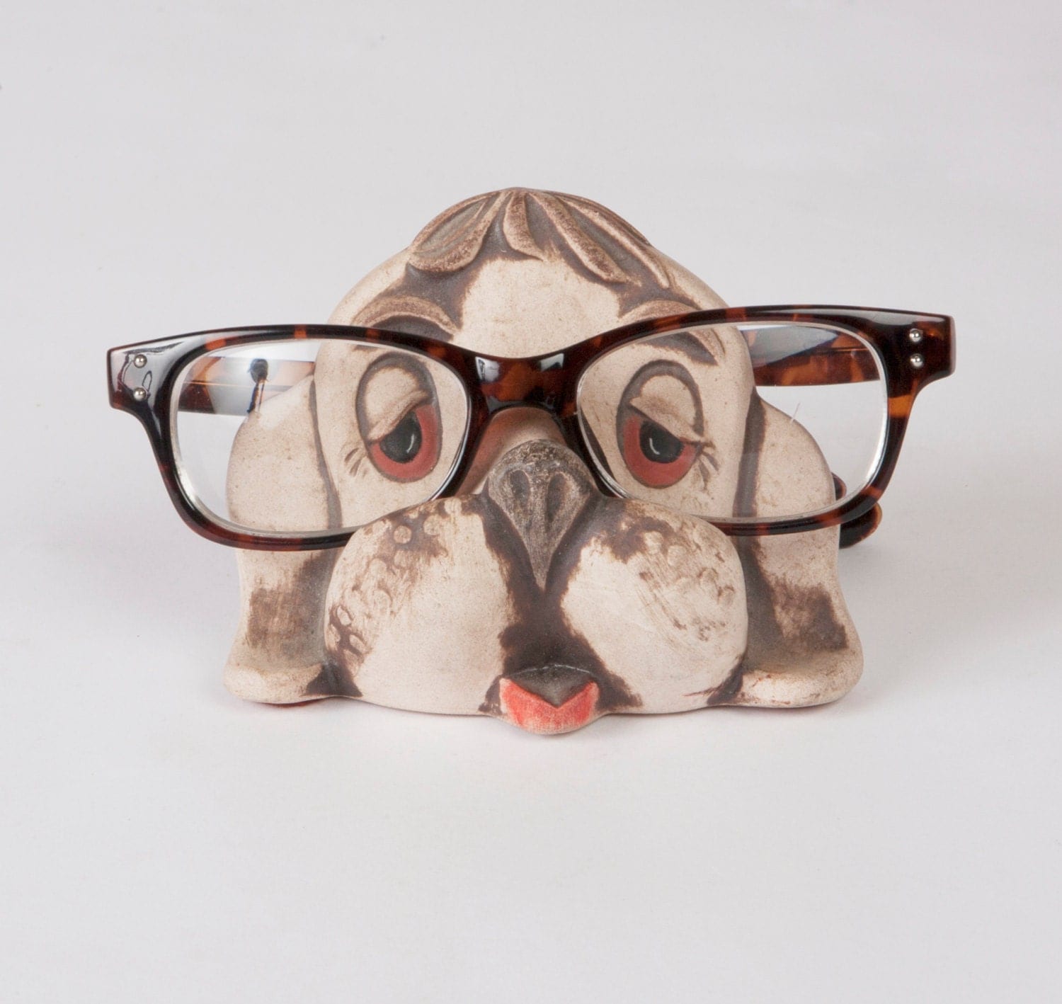 Ceramic Dog Eyeglass Holder by Arnel's