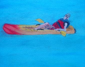 CLEARANCE SALE-Laisses En Pour Les Autres by Amour (Leave Some For The Others-2010-Thick Pastel onPaper-23x 21cm-Collection Bistrot Gourmand