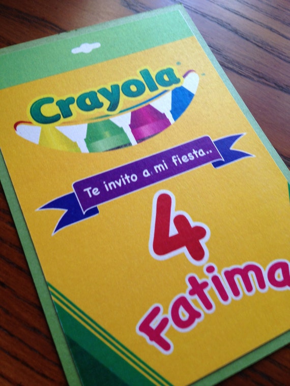 Crayola Crayon Invitations 7