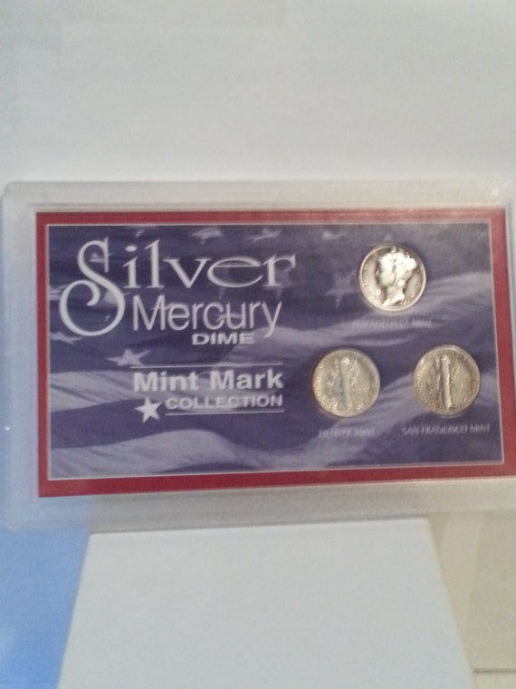 Silver Mercury Dime Mint Mark Collection