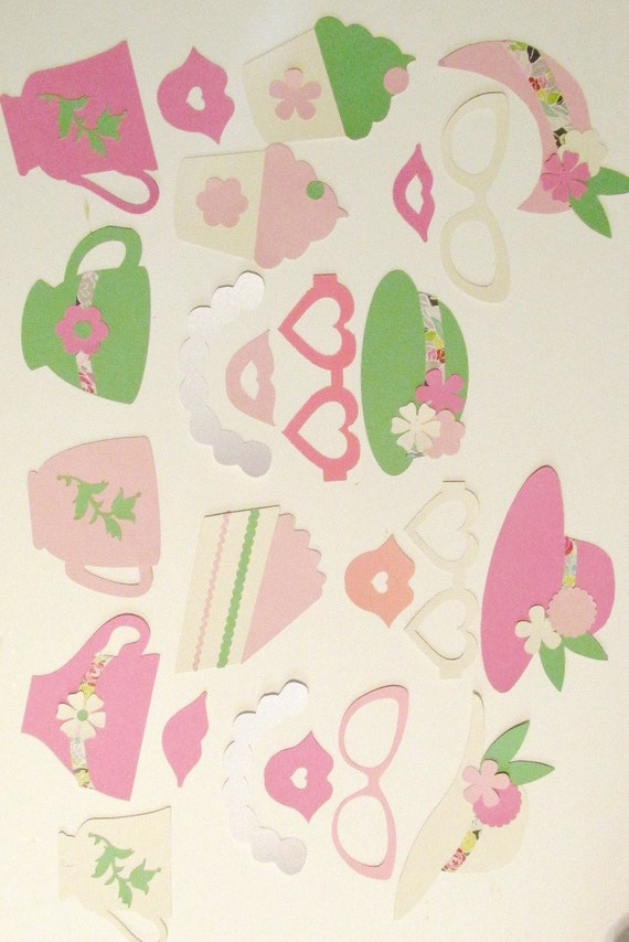 items similar to photo booth props shabby chic tea party items similar to photo booth props shabby chic tea party