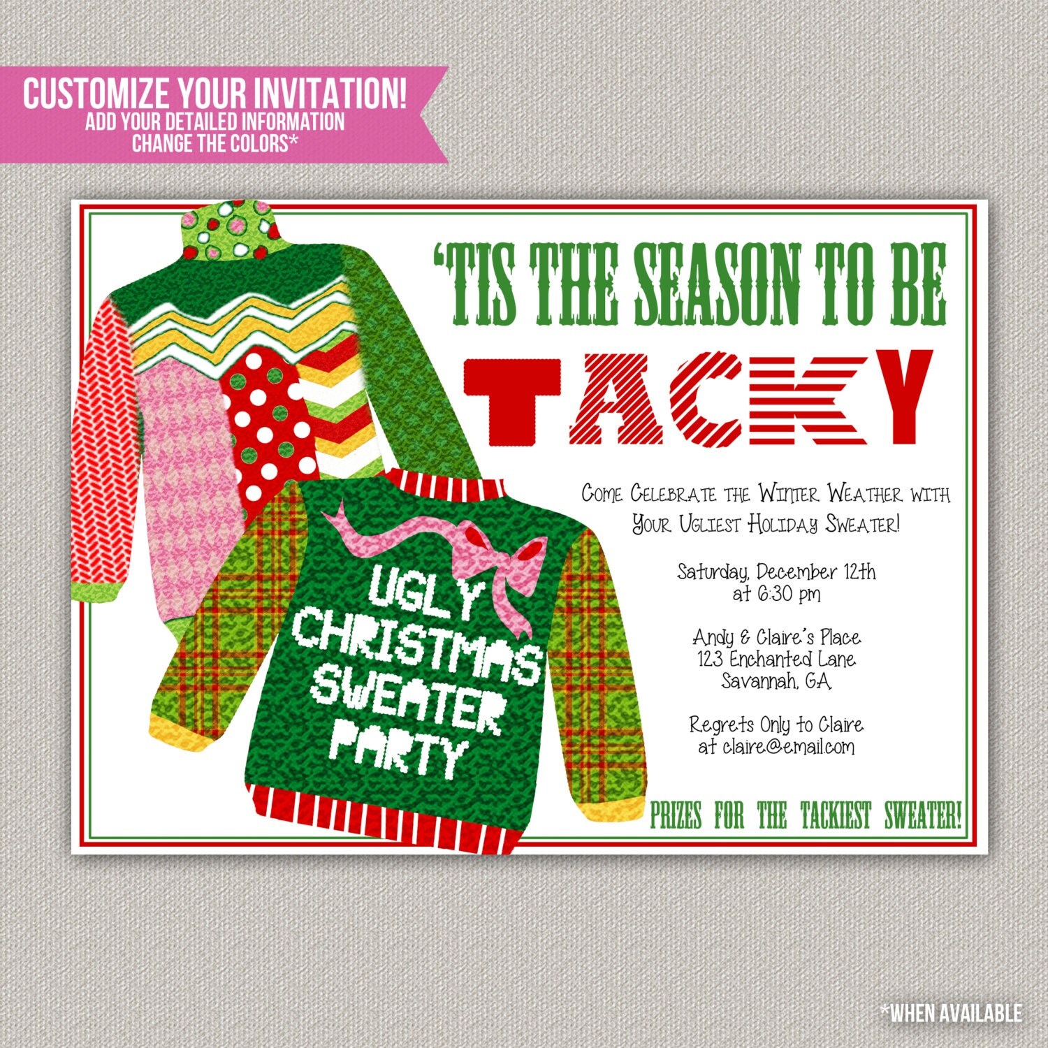 Tis The Season To Be Tacky Tacky Sweater by EnchantedDesigns4U