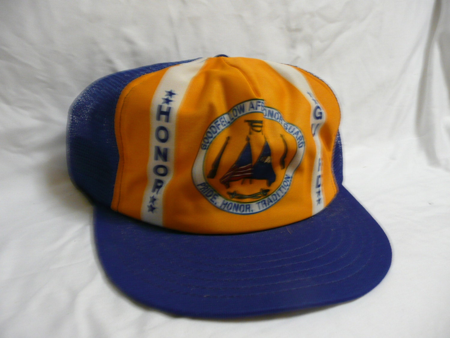 1980's Vintage Honor Guard Trucker Hat mesh Snapback hat