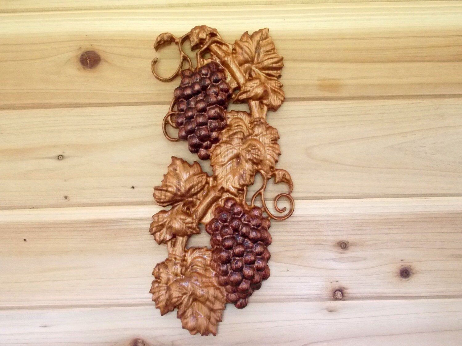 Wall Applique Grapevine Wall Hanging by TheWoodGrainGallery