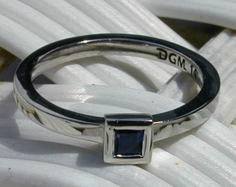 White Gold Sapphire Ring