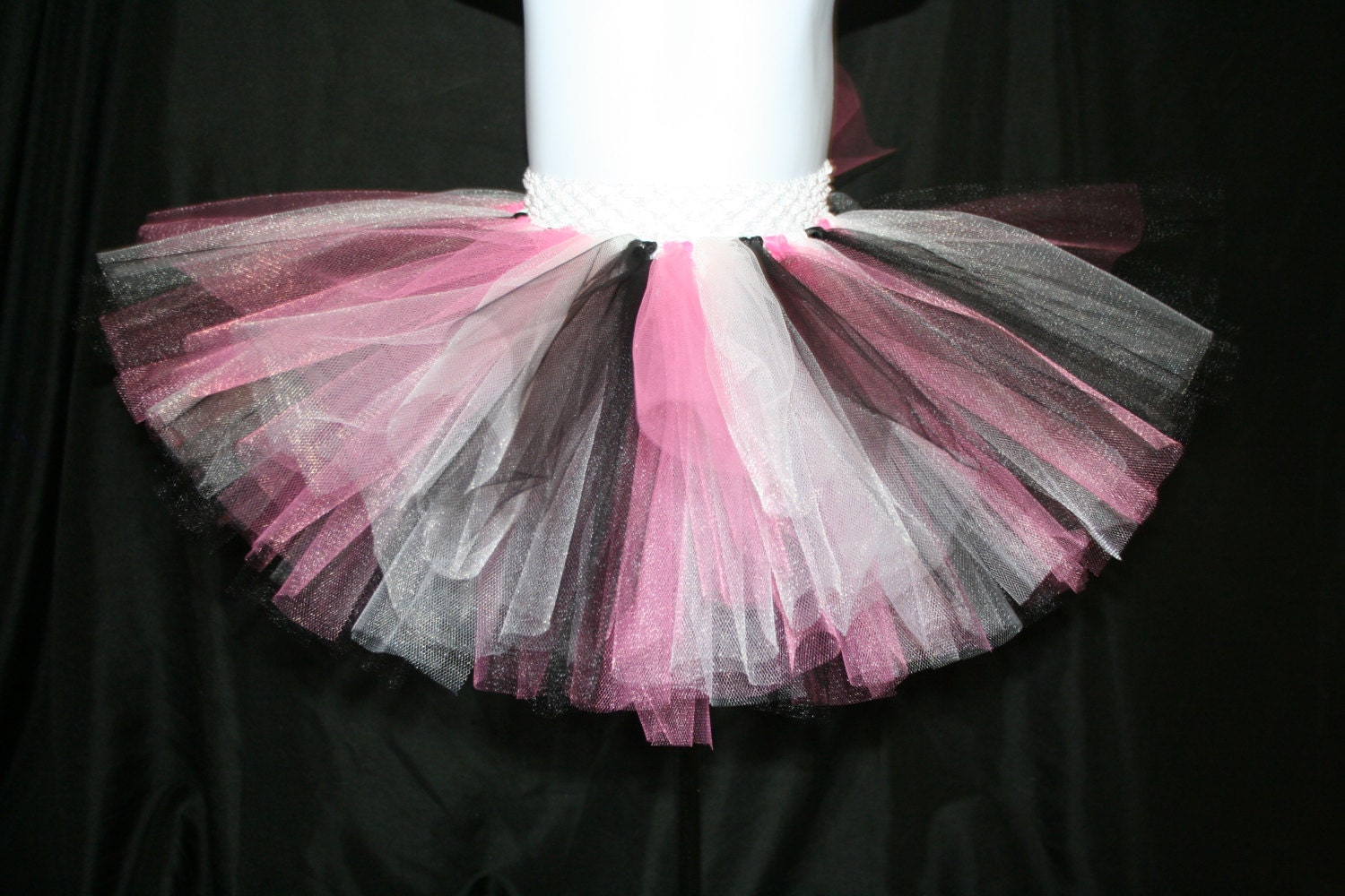 Pink White and Black Tutu Skirts by LittleMissTrendyTutu on Etsy