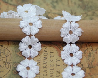 Flower Lace Trim, Venice Lace Trim, Off White Flower Lace