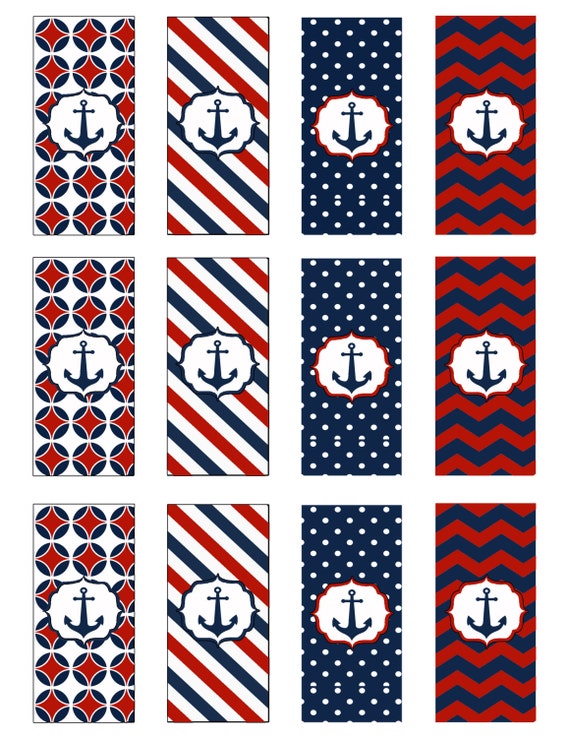 Instant Download Nautical Candy Wrappers JPEG by DecorAtYourDoor