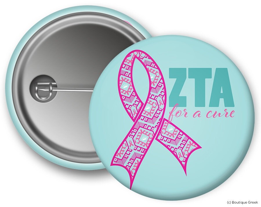 ZTA Zeta Tau Alpha For A Cure Ribbon Think Pink by BoutiqueGreek ZTA Zeta Tau Alpha For A Cure Ribbon Think Pink by BoutiqueGreek
