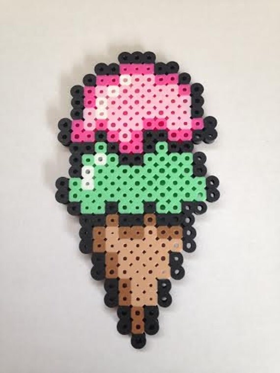 Items similar to Perler Bead Ice Cream Cone on Etsy