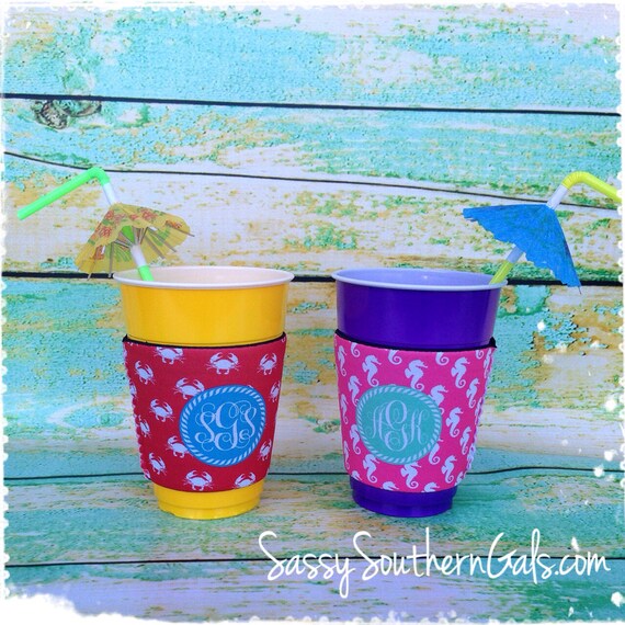 Solo Cup Koozie Wine Glass Koozie Coffee Cup by SassySouthernGals