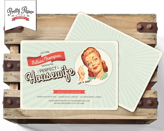 50'S Bridal Shower Invitations 3