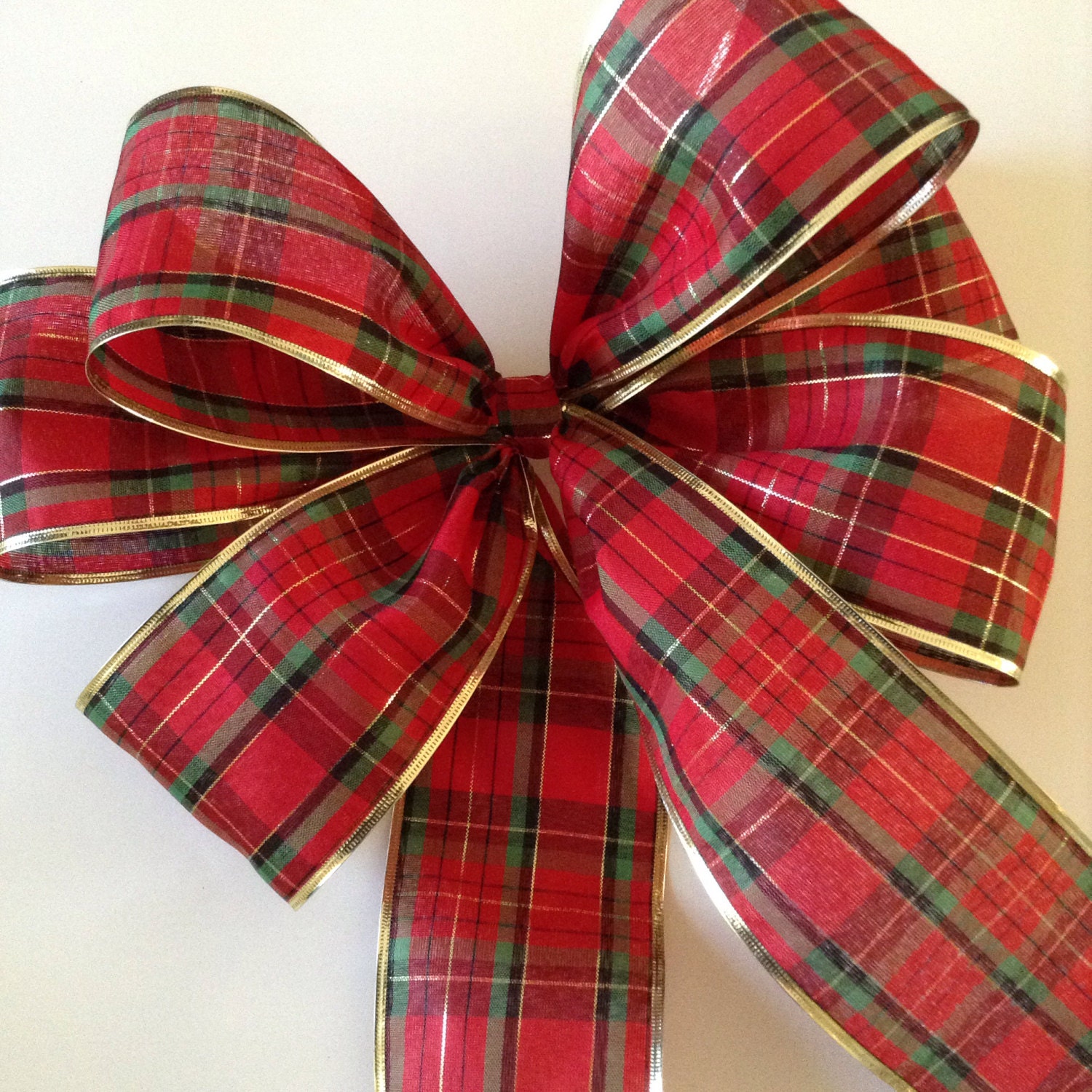 Christmas Wreath Bow Christmas Plaid Bow Christmas Tree