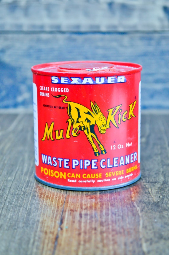 Mule Kick Pipe Cleaner Vintage Metal Can by TheOakBarnCollection