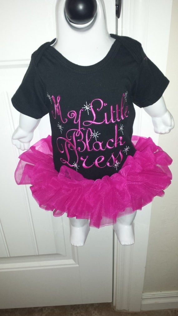 Baby Girl Little Black Dress tutu onesie